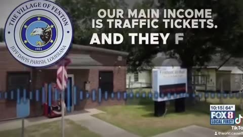 A Louisiana town whose main income (92%) is traffic fines!