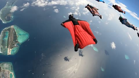 Wingsuit Flying over the Maldives Islands-9