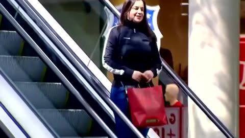 Going up? Or just causing a little mayhem? 😂 #EscalatorPrank