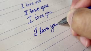 Writing I love you in different styles