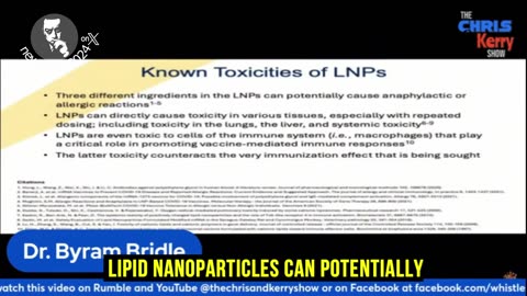 Dr. Byram Bridle about known toxicities of lipid nanoparticles