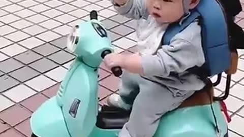 Funny baby laughing