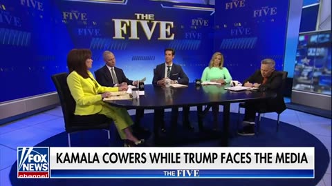 JESSE WATERS 'The Five' reacts to Trump's news conference as Kamala ducks the media