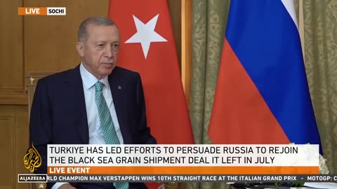 Russia and Turkey presidents meet to discuss Ukraine grain deal