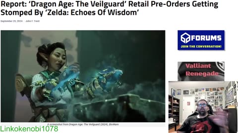 Dragon Age Veilguard Out Sold On Pre Orders By Zelda Echoes Of Wisdom