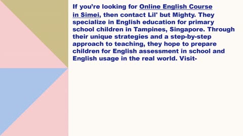 Best Online English Course in Simei