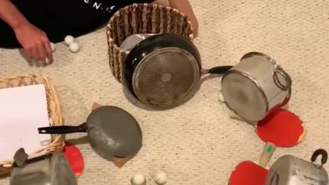 Best of pots and pans! #trick #trickshot