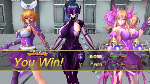 Rin with Purple Dragon Swords takes down Purple Rin substitute Teacher PvP Arena / Action Taimanin