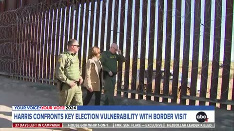 Harris campaigns on the southern border, confronting key election vulnerability