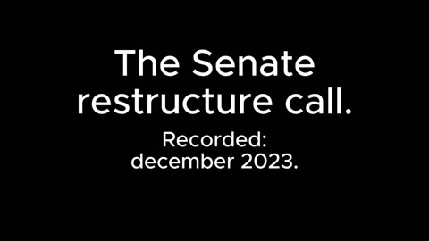 senate december 2023 restructure call