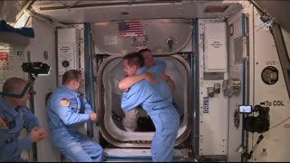 First time in history astronauts enter space station from private spacecraft