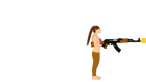 Woman Firing AK47