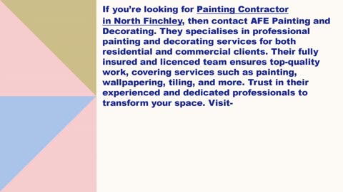 Best Painting Contractor in North Finchley