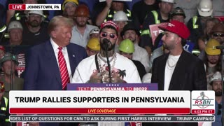 WATCH: Latino Artist Anuel Endorses President Trump at PA rally - 8/30/24