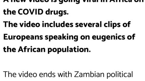 Africa Zambian Leader Dr. Mumba Refuses COVID Drugs After Marked “Not for Use in EU or USA