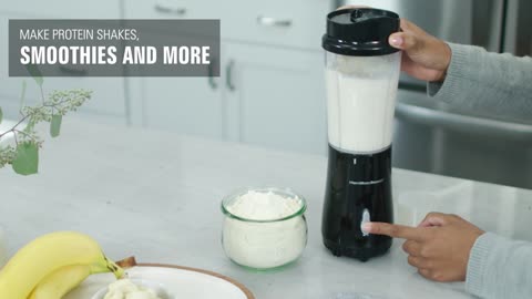 Hamilton Beach Portable Blender for Shakes and Smoothies with 14 Oz BPA Free Travel Cup and Lid