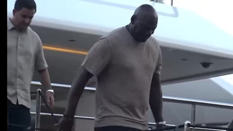 Michael Jordan Arriving In Monaco Off Of His Mega Yacht ⛵