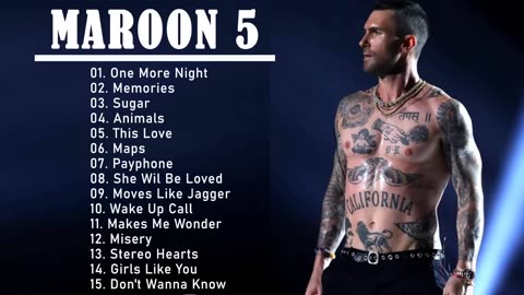 The Best Of Maroon 5- Maroon 5 Greatest Hits Full Album