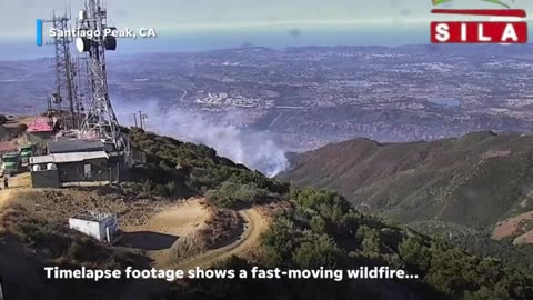 Timelapse footage shows wildfire destroying a California weather-monitoring station