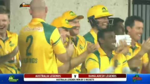 Shocking match 😱|| need 1 ball 4 runs || Ban legends vs Aus legend #cricket #short