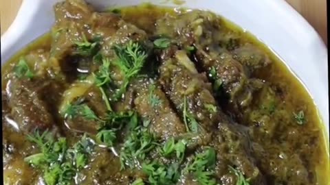 Green mutton curry recipe