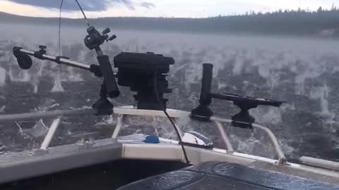 Insane Hail Storm While Fishing in 100 Mile House British Columbia