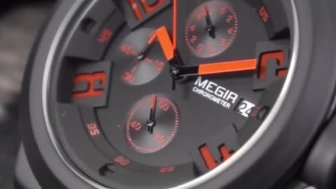 MEGIR Men Watches Luxury Fashion Sport Military Chronograph Waterproof Date Qua