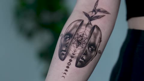 Black and gray Spiritual tattoo | TIMELAPSE | 3RL