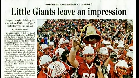 November 13, 2010 - Media Coverage of the Monon Bell Classic