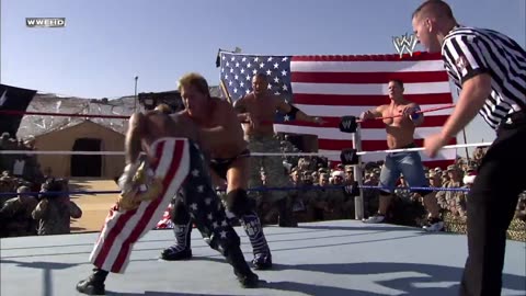 John Cena, Batista & Rey Mysterio vs. Randy Orton & Jeri-Show: Tribute to the Troops, Dec. 20, 2008