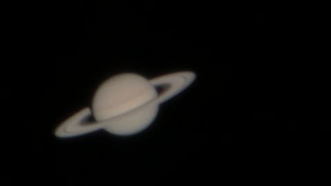 Saturn iPhone view through 28" Telescope