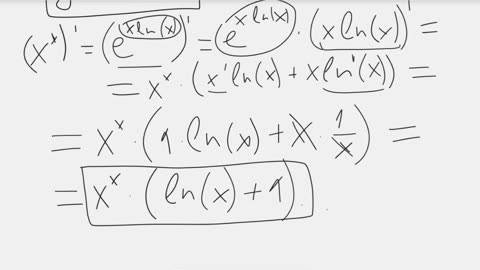 The derivative of x^x