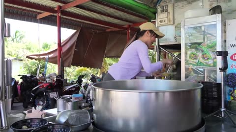 Call For Booking! Hardworking Chef Lady With Her Delicious Pork Noodle For Event And Ceremony Only