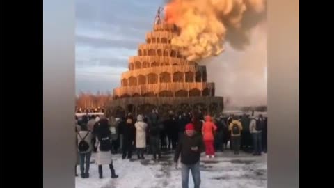 Russia Tower of Babel was burned