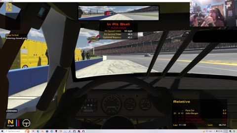 iRacing B Fixed NASCAR Legends from Talladega 7/13/24. Typical Mooncar People.