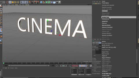 C4D cool effect tutorial: title text LOGO production 1