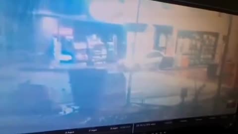 Car explosion at a gas station in the town of Gush Etzion, occupied West Bank