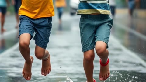 Kids Test Out Fun Rain Gear