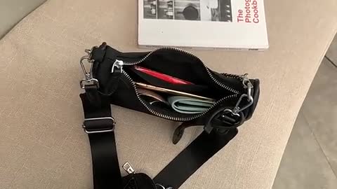 2021 Niu Three in One Underarm Bag Hobo Nylon Cloth Portable Chain Handbag Fashion All Match Shoulde