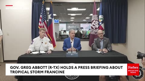 BREAKING NEWS: Texas Gov. Greg Abbott Holds Press Briefing About Tropical Storm Francine