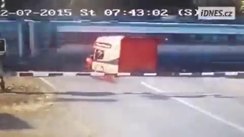 Truck Hit By Train