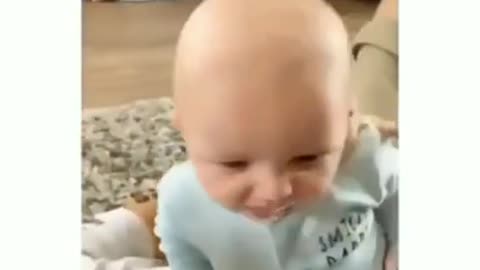 Funny Baby Playing With Daddy - JustSmile