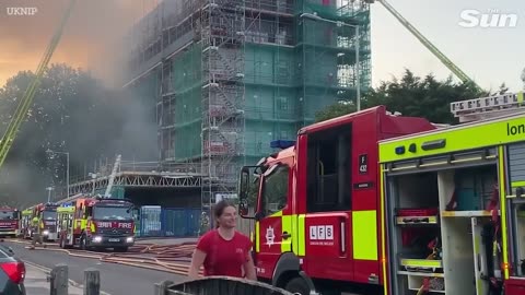 Massive Fire Erupts at East London Tower Block: Firefighters Battle Intense Blaze