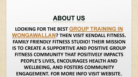 Best Group Training in Wongawallan