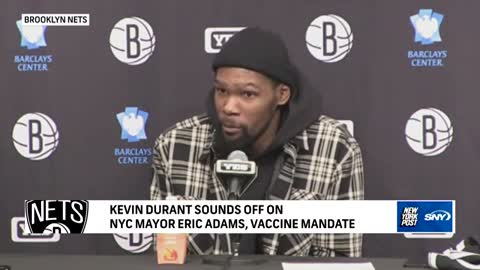 Kevin Durant Sounds Off on NYC Mayor Eric Adams and the Vaccine Mandate