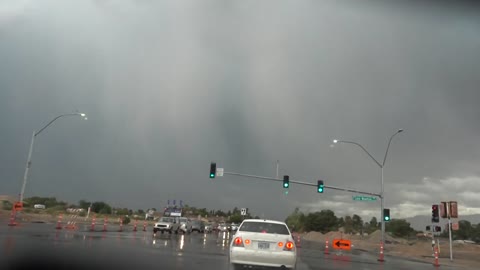 Severe Thunderstorm Downdraft and Lightning