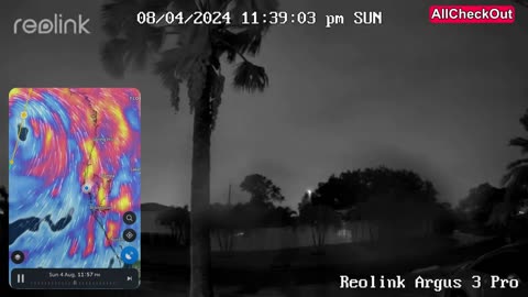 Hurricane / Tropical Storm Debby 2 Day Time Lapse, Pinellas County, Tampa Bay, Florida August 2024