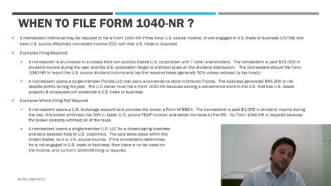 Do I Need to File a Form 1040-NR as a Nonresident?