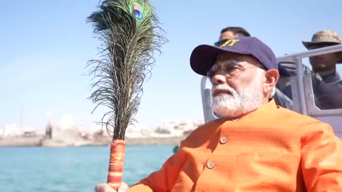 PM Modi pray at ancient Dwarka under the sea