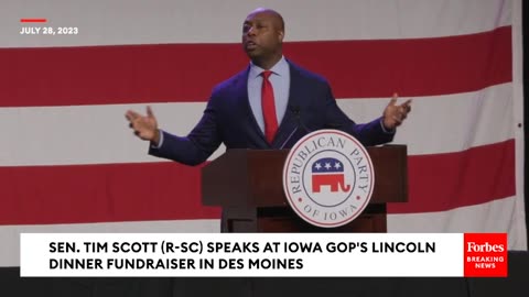 Tim Scott Drops Hammer On 'Biden And The Radical Left' At Major Iowa GOP Event